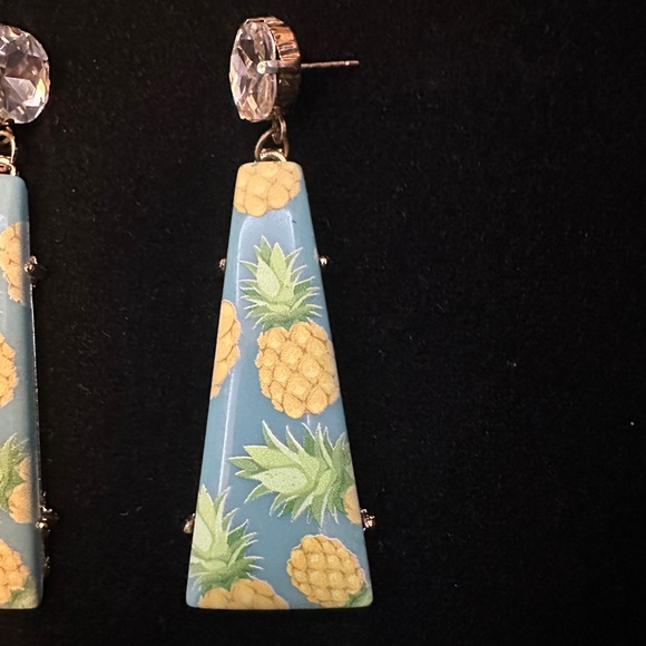 Blue Pineapple Earrings - Picture 4 of 5